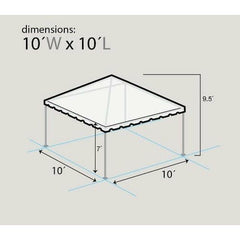 10' x 10' Green PVC Weekender West Coast Frame Party Tent by Tent and Table