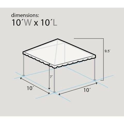 Tent and Table Tents 10' x 10' Red PVC Weekender West Coast Frame Party Tent by Tent and Table 754972306881 BT-FE11RW 10' x 10' Red PVC Weekender West Coast Frame Party Tent Tent and Table