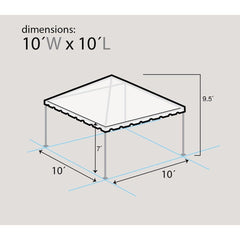 10' x 10' Red & White West Coast Frame Party Tent by Tent and Table