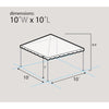 Image of Tent and Table Tents 10' x 10' White PE Weekender West Coast Frame Party Tent by Tent and Table 754972297332 BT-FE11PE 10 x 10' White PE Weekender West Coast Frame Party Tent Tent and Table