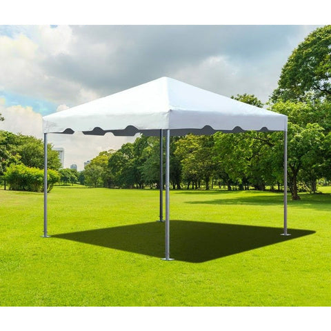 Tent and Table Tents 10' x 10' White PVC Weekender West Coast Frame Party Tent by Tent and Table 754972297325 BT-FE11WT 10' x 10' White PVC Weekender West Coast Frame Party Tent 