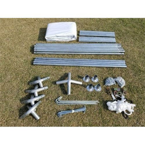 Tent and Table Tents 10' x 10' White PVC Weekender West Coast Frame Party Tent by Tent and Table 754972297325 BT-FE11WT 10' x 10' White PVC Weekender West Coast Frame Party Tent 