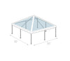 Image of 30' x 30' Premium Single Tube West Coast Frame Party Tent, Sectional, Clear
