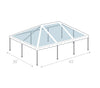 Image of 30' x 45' Premium Single Tube West Coast Frame Party Tent, Sectional, Clear