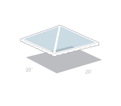 20' x 20' West Coast Frame Party Tent Top - Clear
