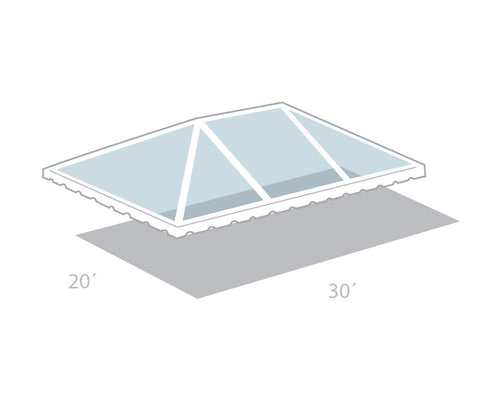 20' x 30' West Coast Frame Tent Top - Clear