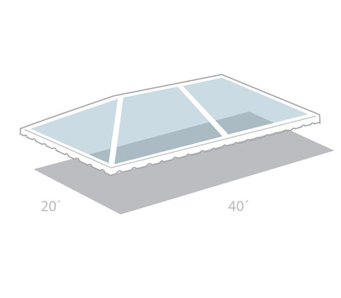 20' x 40' West Coast Frame Party Tent Top - Clear