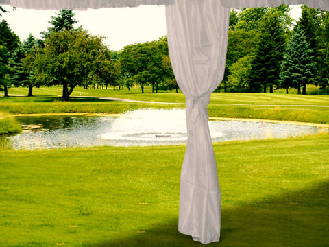 7.5' Polyester Tent Leg Cover Drapes, 2-Pack