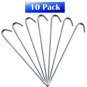 1/2" x 12" Steel J-Hook Stakes - 10 Pack