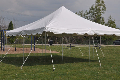 20 x 20 White Weekender Canopy Pole Tent, Summer Party Package