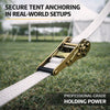 Image of 2" x 15' Double Yoke Ratchet Strap with Snap Hook - 10,000 lb Heavy Duty Tent Tie Down