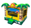 Image of Rental Lite Tropical Jungle Smiley Face Inflatable Bounce House with Blower