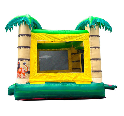 Rental Lite Tropical Jungle Smiley Face Inflatable Bounce House with Blower