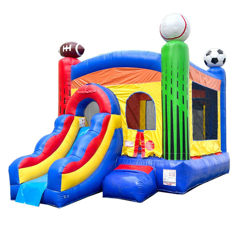 12ft x 18ft Crossover Deluxe Sports Inflatable Water Slide Bounce House Combo