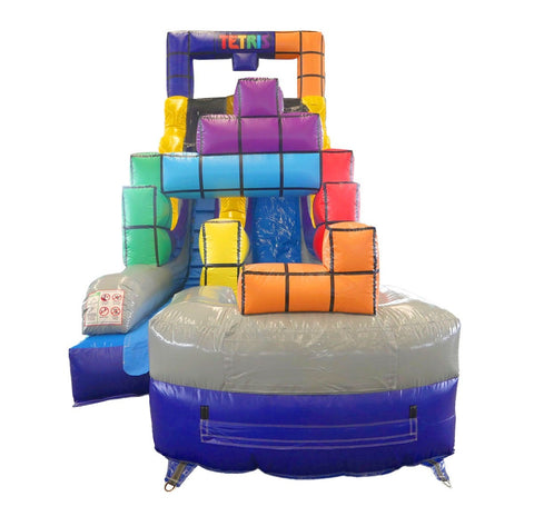  Tetris' 15' Inflatable Water Slide with Blower