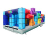 Image of Tetris 30-foot bouncy obstacle course for commercial events with dual racing lanes