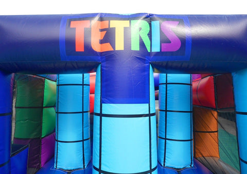  Tetris'  30' Commercial Obstacle Course with Blower - Life-Size Inflatable Tetris Race Challenge