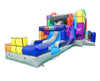 Image of  Tetris' Mega Inflatable Double Water Slide Bounce House with Blower