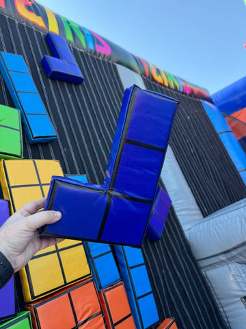  Tetris' Commercial Sticky Wall Game with Blower - Life-Size Inflatable Tetris Sticky Wall Game
