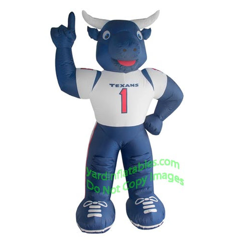 7' Air Blown Inflatable NFL Houston Texans Toro Mascot