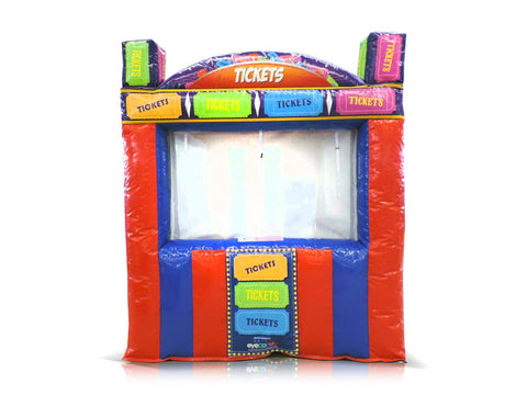 Inflatable Ticket Booth - Classic Carnival-Style with Customizable Panels