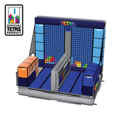 Tetris commercial sticky wall inflatable game with life size Tetrimino pieces
