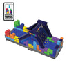 Image of Tetris 30-foot inflatable rock climb slide with dual racing lanes for commercial events