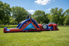 Image of 3 Lane Mega Thrill Race Car Commercial Inflatable Race Track Obstacle Course - IG5250-R