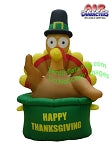 6' Air blown Inflatable Thanksgiving Turkey in Pot