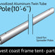 10' 6" Spreader Pipe for West Coast Frame Tent, Twin Tube