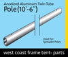 Image of 10' 6" Spreader Pipe for West Coast Frame Tent, Twin Tube