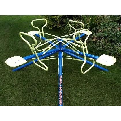 Twirl-Go-Round Swings & Playsets 4 Seat Blue & Yellow (Kids Model) by Twirl-Go-Round 4SeatBlue&Yellow