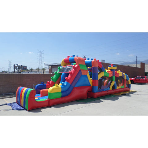 Ultimate Jumpers Inflatable Bouncers 12'H Block Party Wet & Dry Obstacle Course by Ultimate Jumpers I104