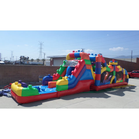 Ultimate Jumpers Inflatable Bouncers 12'H Block Party Wet & Dry Obstacle Course by Ultimate Jumpers I104