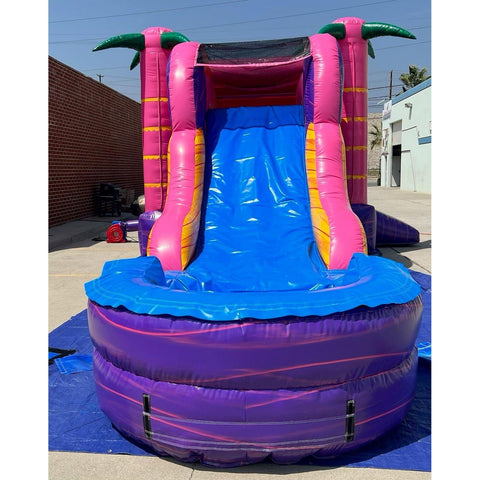 Ultimate Jumpers Inflatable Bouncers 15'H 3 IN 1 Wet & Dry Flamingo Combo by Ultimate Jumpers