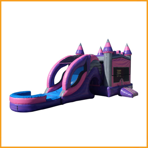 Ultimate Jumpers Inflatable Bouncers 15'H 3 in 1 Wet & Dry Pink And Gray Marble Combo by Ultimate Jumpers C152 15'H Wet & Dry Marble Combo by Ultimate Jumpers SKU# C146