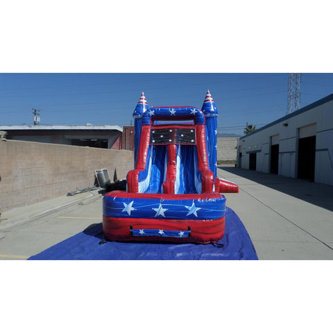 Ultimate Jumpers Inflatable Bouncers 15'H All American Dual Lane Combo Obstacle Wet & Dry by Ultimate Jumpers I098