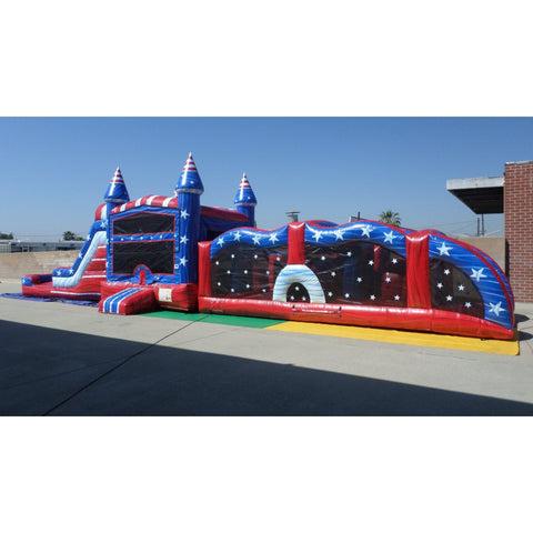 Ultimate Jumpers Inflatable Bouncers 15'H All American Dual Lane Combo Obstacle Wet & Dry by Ultimate Jumpers I098