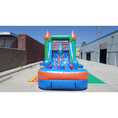 Ultimate Jumpers Inflatable Bouncers 15'H Dual Lane Multicolor Fun House Combo Wet & Dry by Ultimate Jumpers C162