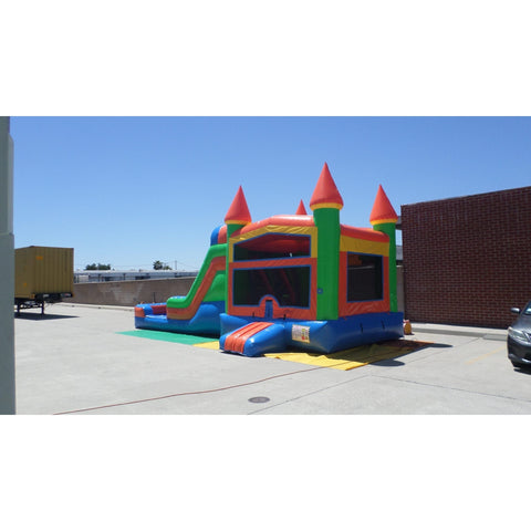 Ultimate Jumpers Inflatable Bouncers 15'H Dual Lane Multicolor Fun House Combo Wet & Dry by Ultimate Jumpers C162