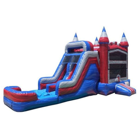 Ultimate Jumpers Inflatable Bouncers 15'H Dual Lane Wet & Dry All Marble Combo by Ultimate Jumpers C163