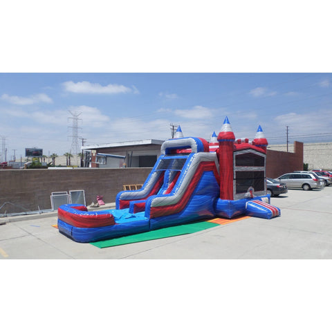 Ultimate Jumpers Inflatable Bouncers 15'H Dual Lane Wet & Dry All Marble Combo by Ultimate Jumpers C163