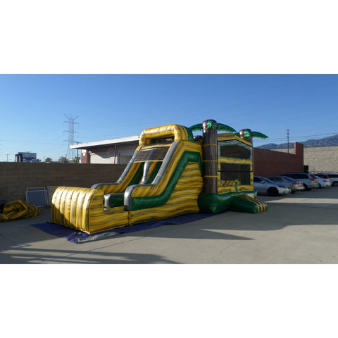 Ultimate Jumpers Inflatable Bouncers 15'H Dual Lane Wet & Dry Princess Combo by Ultimate Jumpers 781880295389 C155 15'H Dual Lane Wet & Dry Tropical Combo by Ultimate Jumpers SKUC155