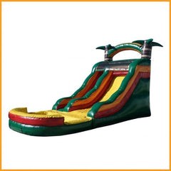 Ultimate Jumpers Inflatable Bouncers 15′H Red Tropical Marble Water Slide by Ultimate Jumpers 781880250869 W125