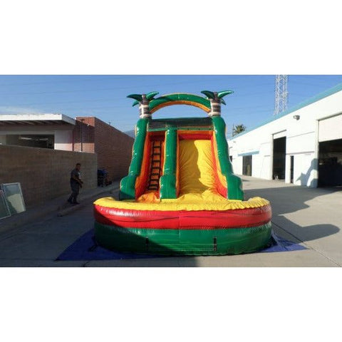Ultimate Jumpers Inflatable Bouncers 15′H Red Tropical Marble Water Slide by Ultimate Jumpers 781880250869 W125