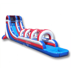 Ultimate Jumpers Water Slides 20 FT INFLATABLE PATRIOTIC SPLISH SPLASH WATER SLIDE by Ultimate Jumpers W098 20 FT INFLATABLE PATRIOTIC SPLISH SPLASH WATER SLIDE Ultimate Jumpers