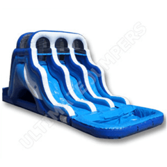 Ultimate Jumpers Waterslide 16′ INFLATABLE TRIPLE LANE WET AND DRY WATER SLIDE by Ultimate Jumpers SKU: W096