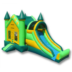 Ultimate Jumpers WET N DRY COMBOS 15' 3 IN 1 GREEN INFLATABLE CASTLE COMBO by Ultimate Jumpers C044 15' 3 IN 1 GREEN INFLATABLE CASTLE COMBO by Ultimate Jumpers SKU# C044