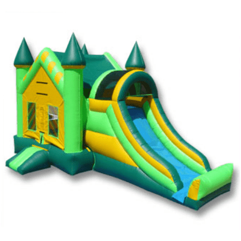 Ultimate Jumpers WET N DRY COMBOS 15' 3 IN 1 GREEN INFLATABLE CASTLE COMBO by Ultimate Jumpers C044 15' 3 IN 1 GREEN INFLATABLE CASTLE COMBO by Ultimate Jumpers SKU# C044