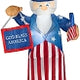 6' Gemmy Airblown Inflatable Patriotic Uncle Sam Holding Flag & Banner   by Gemmy Inflatables